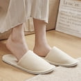 thumbnail image 6 of KYAIGUO Non-slip Disposable Slippers 8 Pairs Wear-Resistant Closed Toe Slippers Thickened Bottom Hotel Slippers for Spa Guests Hotel Travel, 6 of 9