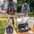 thumbnail image 3 of Bulopur Girls 17 Inch Backpack 4 in 1 Floral Black Cat Print School Bag with Lunch Box, Water Bottle Holder and Pencil Case for Kids, 3 of 8