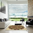 thumbnail image 6 of Ahgly Company Indoor Square Patterned Macaroni and Cheese Yellow Area Rugs, 6' Square, 6 of 6