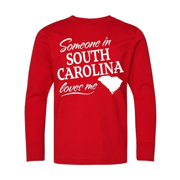 Inktastic Someone in South Carolina Loves Me Long Sleeve Youth T-Shirt