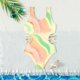 thumbnail image 4 of Conjunto de pantalones cortos de bebé de verano lindo de la playa de impresión floral de dos piezas traje de baño para niños vestido corto de verano floral, 4 of 9