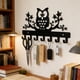 thumbnail image 4 of Perchero metálico de pared para sombreros, abrigos y mochilas | Organizador de 5 ganchos para salón, recibidor y oficina | Perchero decorativo de pared negro inoxidable, 4 of 6