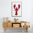 thumbnail image 6 of Lobster Framed Premium Gallery Wrapped Canvas - Ready to Hang - 27 x 41 - Natural Wood Floating Frame, 6 of 9