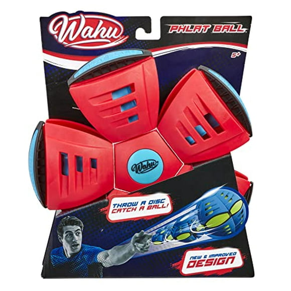 Wahu Phlat Ball Classic Red - Throw A Disc Catch A Ball! - Time Delay Transformation Flying Toy