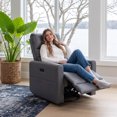 thumbnail image 3 of Sillon Reclinable Electrico Easy Living Vito de Tela Gris con Almacenamiento Lateral y Reposapiés Ajustable, 3 of 8