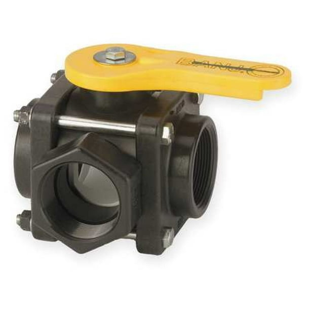 BANJO V200SL 2" FNPT Polypropylene Ball Valve 3Way