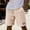 c01Beige, variant on Men's Linen Casual Shorts Elastic Waist Drawstring Summer Beach With Pockets Lightweight Breathable Loose Shorts Beige M