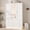 White, variant on Richya Armoire Wardrobe Closet with 3 Doors and 4 Drawers, Mirror, RGB Lights, Hanging Rod, Bedroom, Living Room