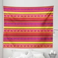 thumbnail image 1 of Mexican Tapestry, Vibrant Colored Striped Pattern with Abstract Lizard Animal Folk Borders, Fabric Wall Hanging Decor for Bedroom Living Room Dorm, 5 Sizes, Multicolor, by Ambesonne, 1 of 1