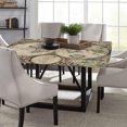 thumbnail image 4 of World Map Square Fitted Tablecloth, Antique Design with Renaissance Continents and Hemispheres Vintage Art, Elastic Edge, Suitable for Kitchen Party Picnic, Fit for 62"x62" Square Table Multicolor, 4 of 5