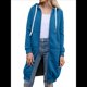 thumbnail image 2 of Sudadera con Capucha y Cremallera para Mujer, Chaqueta Informal de Larga para Otoño, Chaquetas Largas de Otoño con Bolsillos, Túnica Azul XXL, 2 of 9