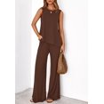 thumbnail image 2 of Conjunto de Dos Piezas para Mujer PRETTYGARDEN Lounge Color Café Claro Talla M, 2 of 8