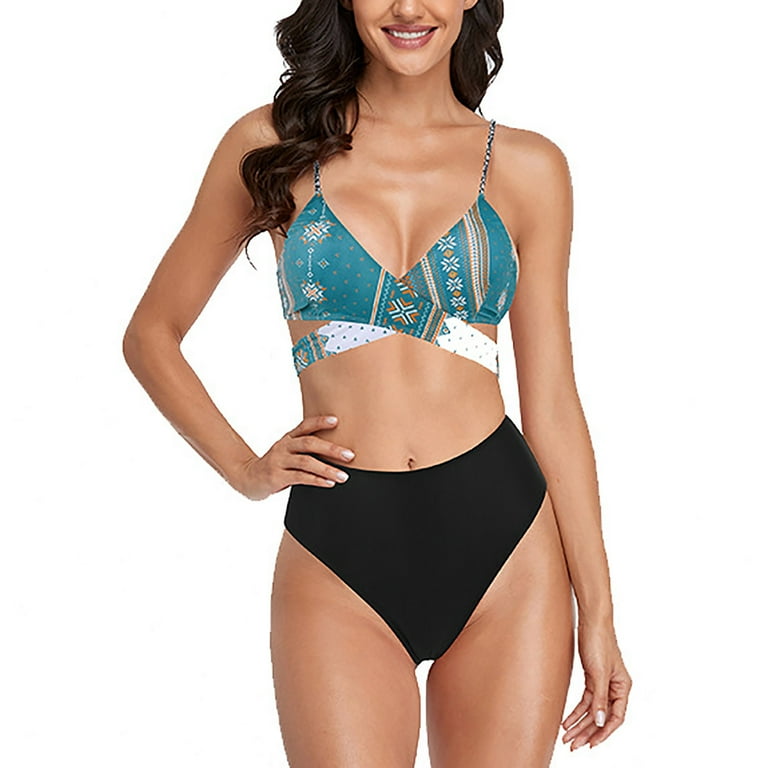 Wycnly Bikini Sets for Women High Waist 2 Pieces Swimsuits Strap