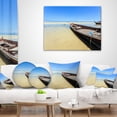 thumbnail image 4 of Designart Traditional Thai Boat on Beach - Seashore Throw Pillow - 12x20, 4 of 5