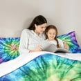 thumbnail image 3 of jejeloiu Watercolor Tie Dye Twin Bedding Sets 7-Piece,Abstract Aesthetic Desgin Bedding Comforter Set,Glitter Starry Night Sheet Sets For Child,Luxury Bedroom Decor, 3 of 8