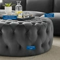 thumbnail image 3 of Modway Amour Tufted Button Large Round Performance Velvet Ottoman, 3 of 6