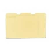 Universal Top Tab Manila File Folders, 1/3-Cut Tabs, Assorted Positions, Letter Size, 11 pt. Manila, 100/Box -UNV12113