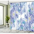 thumbnail image 5 of Ambesonne Blue Shower Curtain, Spring Bouquet, 69"Wx84"L, Blue Yellow, 5 of 5