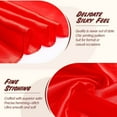 thumbnail image 5 of Riforla Women Fashion Solid Satin Square Head Scarf Lightweight Neck Scarves Hair Bandana for Style Red, 5 of 9