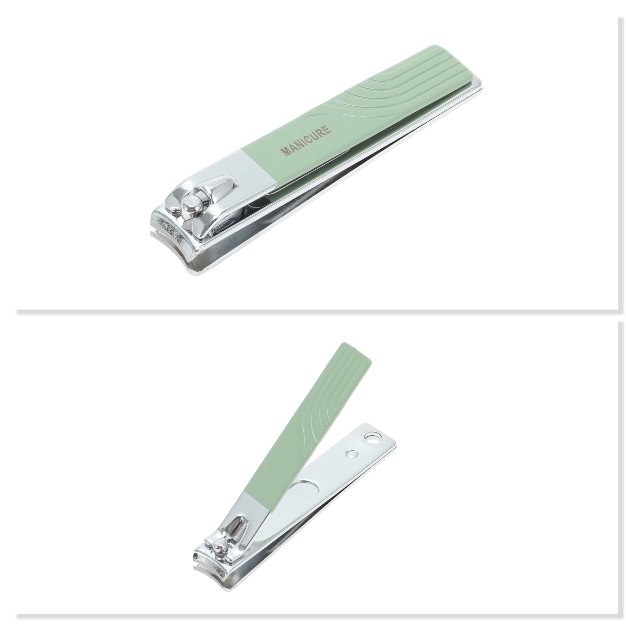 Unique Bargains Square Rotation Nail Clipper Kit 5-piece Set Green