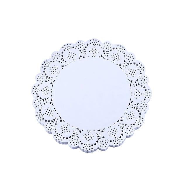 Yuarrent Papel para hornear a prueba de aceite de 200 piezas, papel de aceite hueco de un solo uso, accesorio para almohadilla de pastel para cocina Cocina y Comedor 9.5 pulgadas Yuarrent HA070416-07