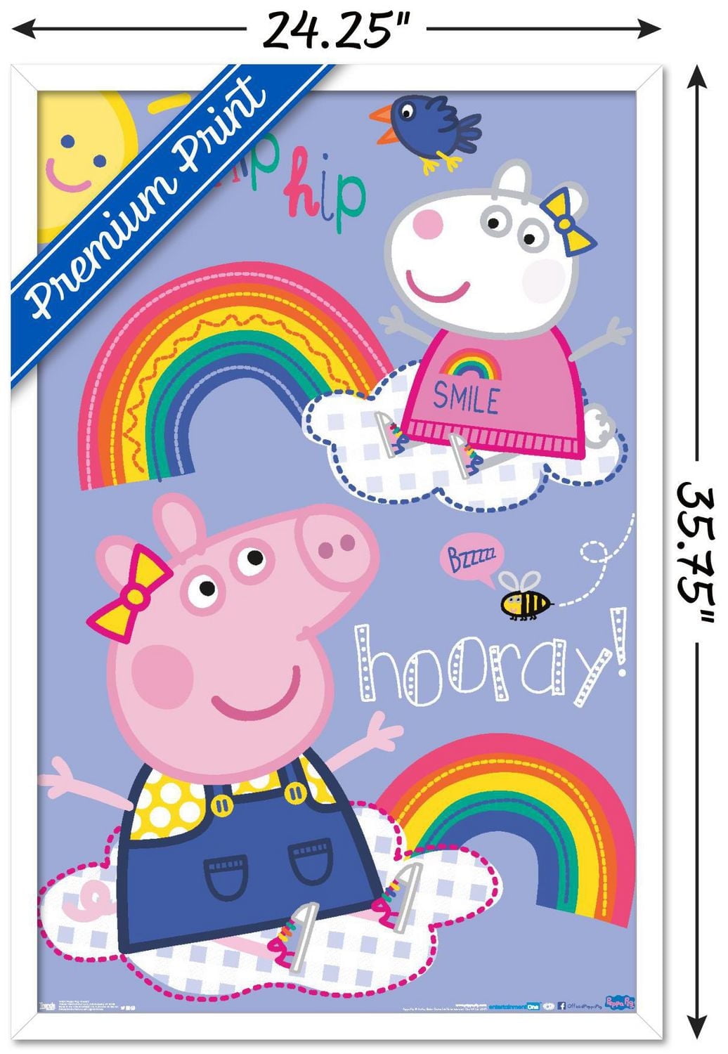 Peppa Pig - Hooray Wall Poster, 22.375" x 34"