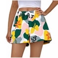 thumbnail image 4 of Haivin Women's Sleep Shorts, Casual Loose-Fit Printed Pajama Shorts with Elastic Waistband for Home and Lounging, 4 of 5