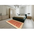thumbnail image 4 of Ahgly Company Indoor Rectangle Abstract Orange Red Oriental Area Rugs, 5' x 8', 4 of 6