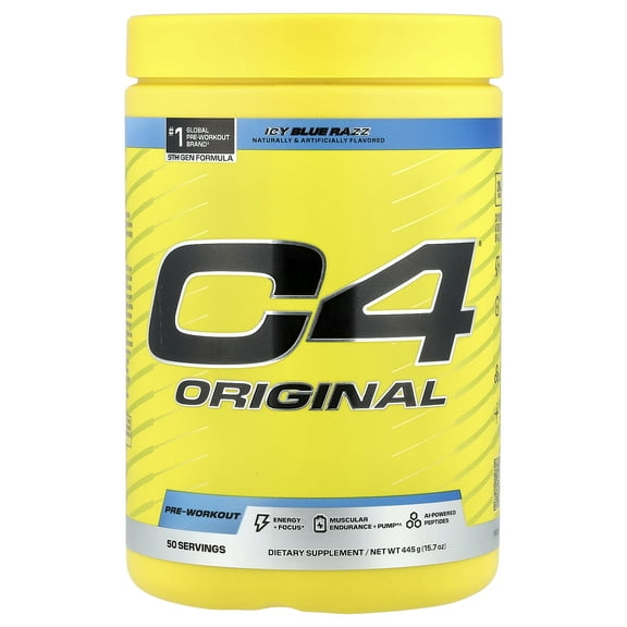 C4 / Cellucor C4® Original, Pre-Workout, Icy Blue Razz, 15.7 oz (445 g)