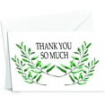 thumbnail image 1 of Thank You Cards with Envelopes - 50 Sets of 4x7 Inches Amazing White Blank Note Cards - Perfect for Invitation Letter, Greetings, Announcements for Business, Anniversary etc - Curve-Shaped Leaf Design, 1 of 7