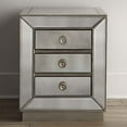 thumbnail image 5 of Baxton Studio Currin Contemporary Mirrored 3-Drawer End Table, 5 of 6