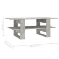 thumbnail image 4 of vidaXL coffee Table concrete gray 43.3x21.6x16.5 chipboard, 4 of 4