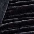 thumbnail image 4 of Black Faux Fur Reversible Throw Blanket for Couch or Chair, 50" x 60", 4 of 5