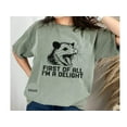 thumbnail image 3 of Raccoon Im a Delight Shirt, First off Im a Delight, Womens Tshirts Funny, Inappropriate Shirts, Funny Shirts for Women, Hungry Opossum Shirt, 3 of 10
