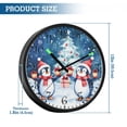 thumbnail image 3 of Voice Activated Clock with Glow Light 12 Inch Large Silent Wall Clock Battery Operated for Home Decor Two Cute Penguins, 3 of 8