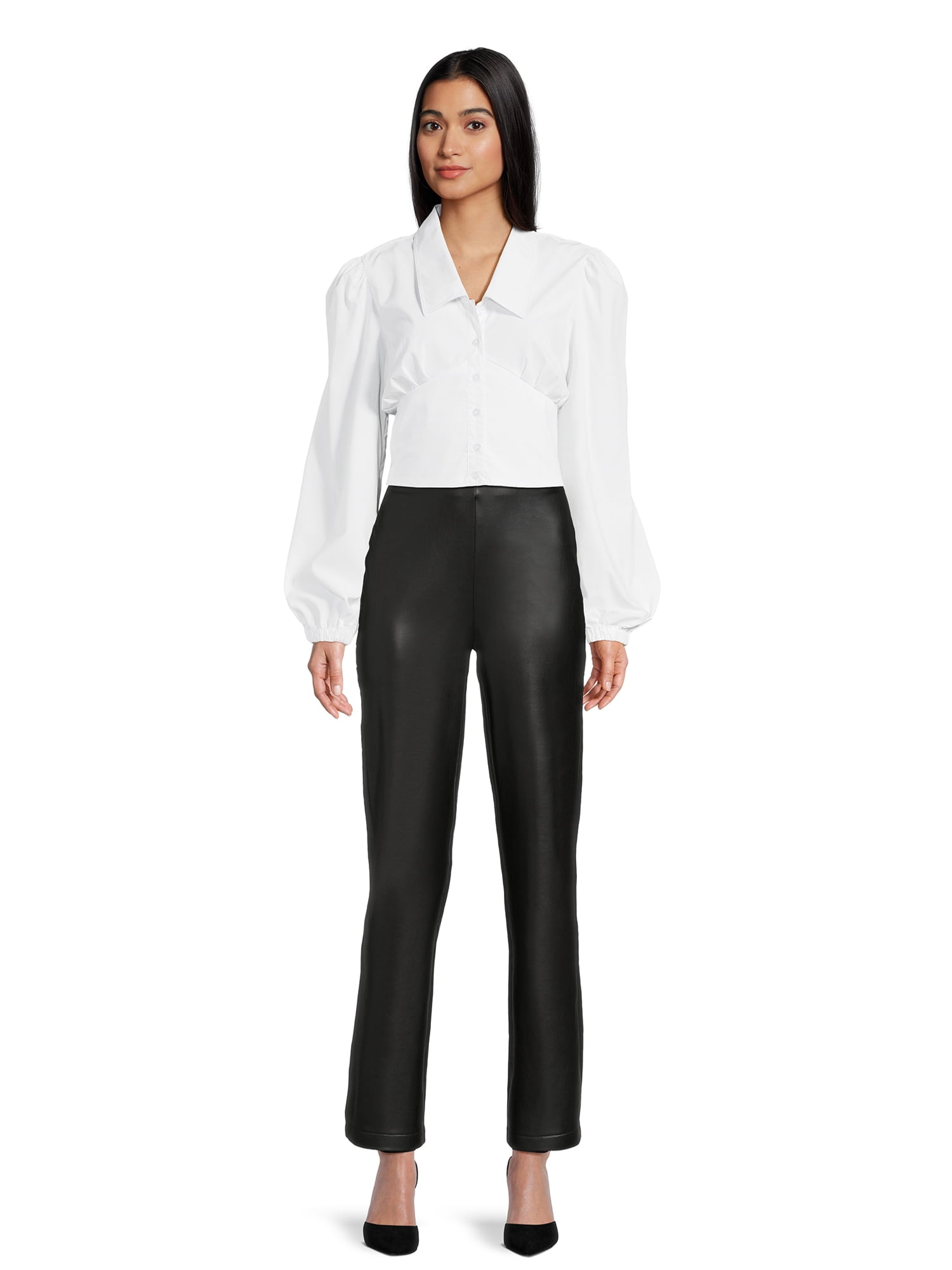 Love by Design Women's Juniors Savant Long Sleeve Button Up Corset Crop Top