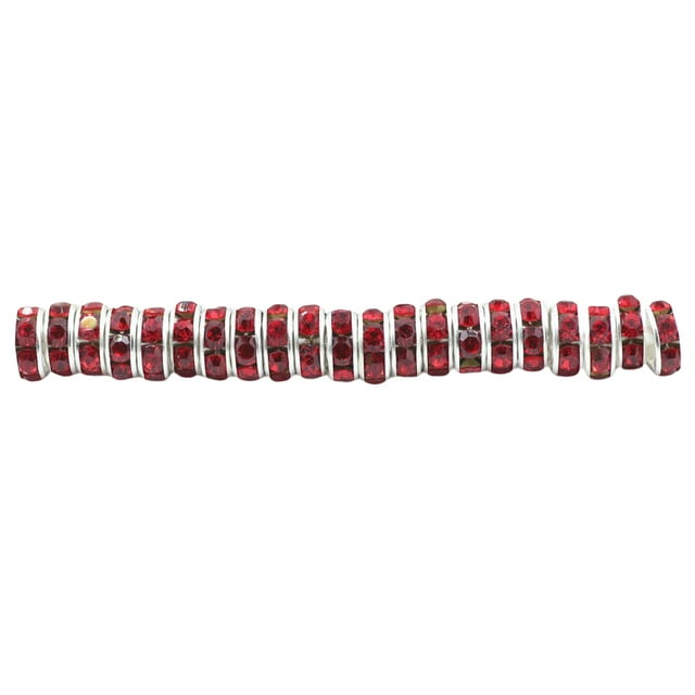 50 Pieces Rhinestone Rondelle Handmade Spacer Beads Jewelry Crystal Multi-colors Loose Bead Earring Necklace Accessories Red