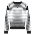 thumbnail image 6 of Npasoilc Sweatshirts for Women Fall Winter Trendy Long Sleeve Round Neck Side Slit Comfort Pullover Blouse Tops Striped Color Block Casual Loose Hoodless Hoodies, 6 of 8