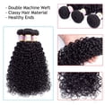 thumbnail image 2 of 10A Brazilian Curly Hair Weave 3 Bundles Kinky Curly Human Hair 100% Unprocessed Hair Weft Extensions Natural Black Color(16 18 20inch), 2 of 5