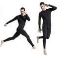thumbnail image 4 of Men Plush Base Layer Underwear Long Sleeve Thermal Tops Winter Undershirt, 4 of 8