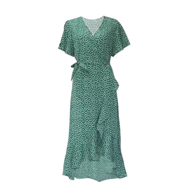 Vestido largo, vestido de poliéster, vestido largo, vestidos de mujer, manga SG Zulema Vestido largo