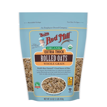 Bob's Red Mill Organic Extra Thick Rolled Oats, 16 Oz