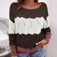thumbnail image 2 of Vedolay Cardigan Sweaters for Women Turtleneck Long Sleeve Pullover Sweater Brown,S, 2 of 5