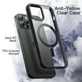 thumbnail image 3 of JETech Magnetic Case for iPhone 12/12 Pro 6.1-Inch Compatible with MagSafe, Shockproof Phone Bumper Cover, Solid Color Matte TPU Frame, Anti-Scratch Clear Back (Black), 3 of 6