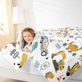 thumbnail image 4 of Castle Fairy Bear Dinosaur Bedding Comforter Set 2pcs for Child Boys Girls,Cartoon Plane Truck Twin Comforter Sets Microfiber,Kawaii Animal Breathable Bedding Set,Super Cozy Room Decor,Reversible, 4 of 8