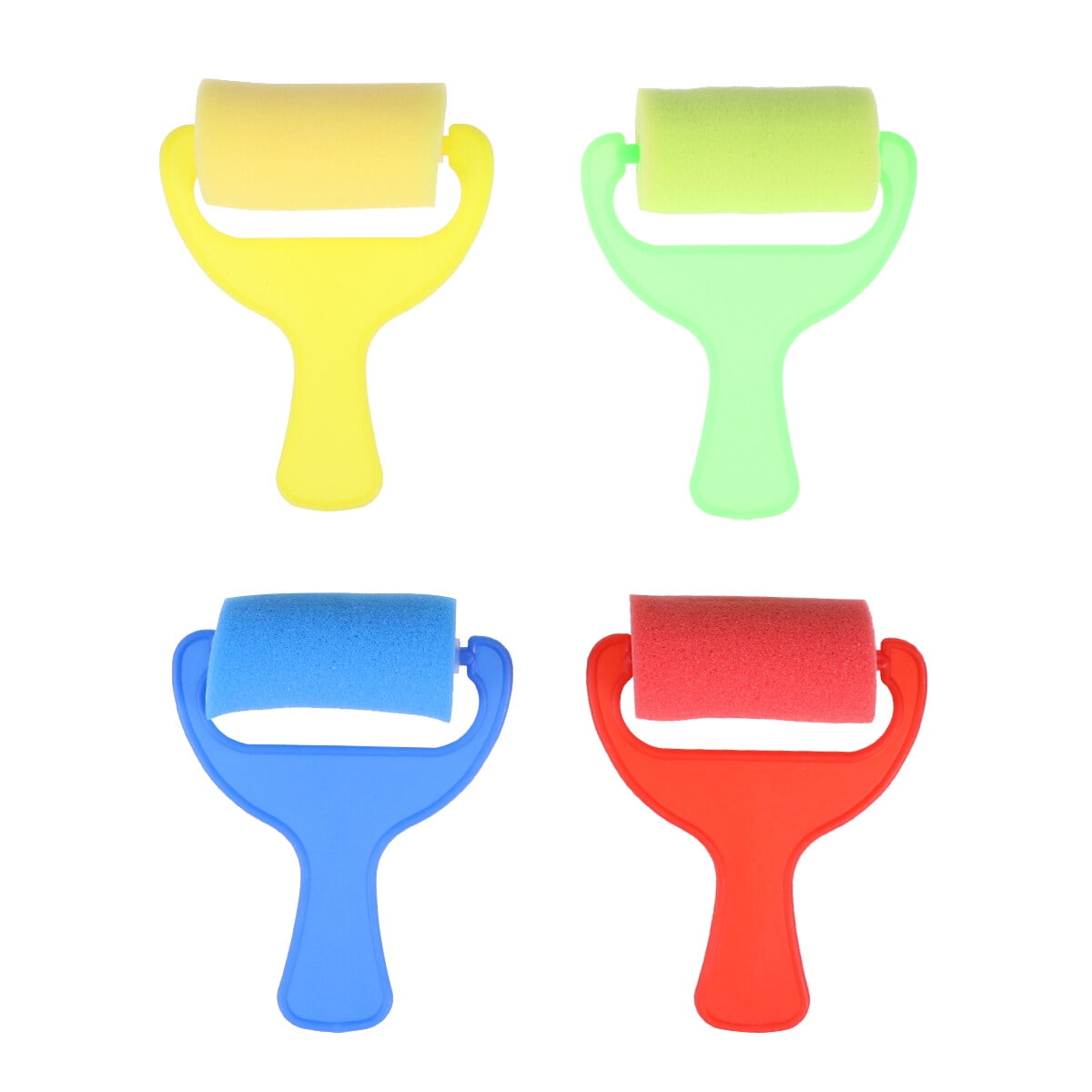 NUOLUX 8Pcs Sponge Paint Rollers Brayers Kids Painting Rolls Brushes