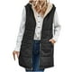 thumbnail image 2 of ICHUANYI liquidación mujer invierno Casual suelta moda Color bolsillo con cremallera felpa chaleco Tops Reversible largo algodón abrigo ICHUANYI WER2023082201047, 2 of 7