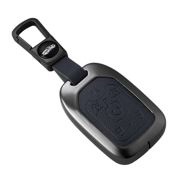 Metal Key Fob Cover with Keychain for GMC Terrain Yukon Yukon XL Suburban Tahoe 2015-2020