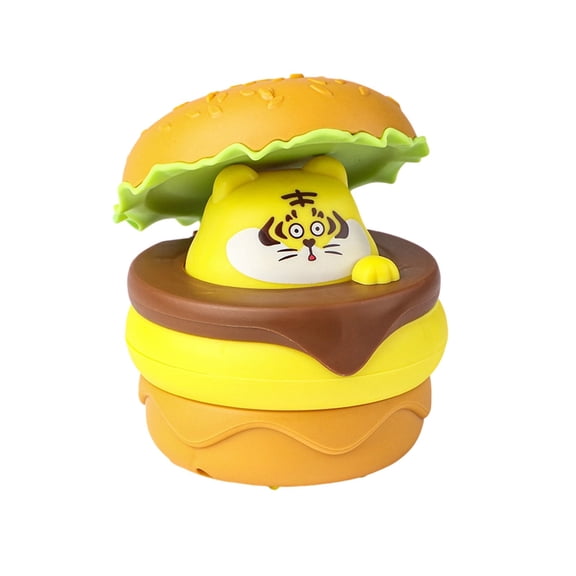 ToysYGift Baby Car Toys 6-12 Months, Press and Go Cars for Toddlers, 4PCS Burger Push Vehicle Toys for Boys Girls Early Development