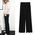 thumbnail image 2 of Savings Clearance 2025! asdoklhq Women Plus Size Clearance Pants Fashion Women Gold Velvet Pants Loose Wide Leg Trousers Wide-legged Causal Pant, 2 of 5